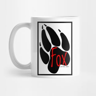 Fox Layng Art logo White/Red Mug